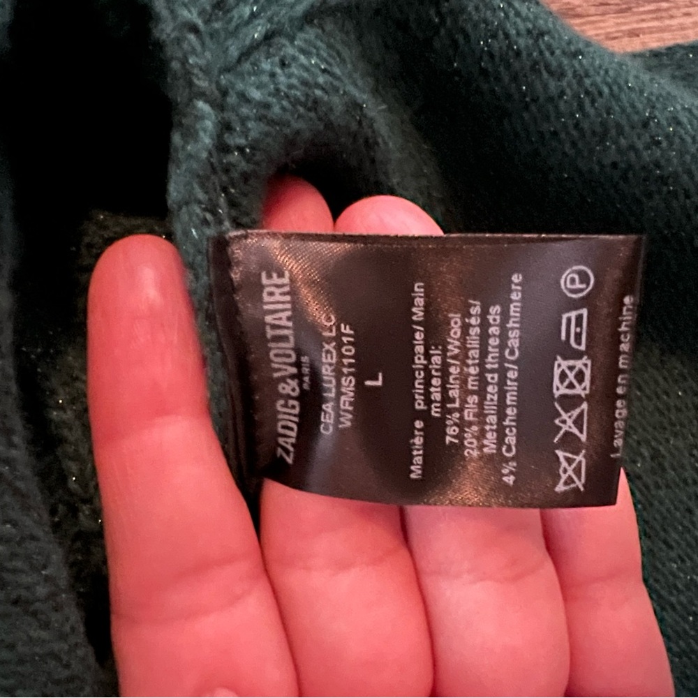Zadig & Voltaire Cea Lurex High Low Sweater - Picture 7 of 10